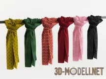 3d-модель Небольшая коллекция легких шарфиков