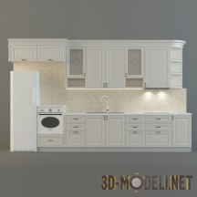 3d-модель Кухня с фасадами «Доломита»