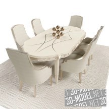 3d-модель Стол и стулья Schnadig Adela