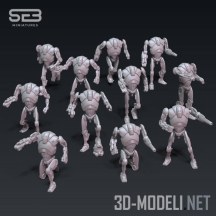 3d-модель SEB Miniatures – Super Battledroids (B2 Modular Kit)