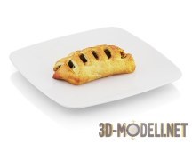 3d-модель Слоеный пирожок с начинкой