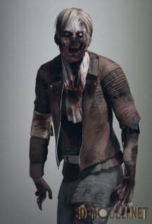 Zombie High Poly female