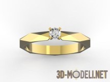 3d-модель Обручальное кольцо с бриллиантом