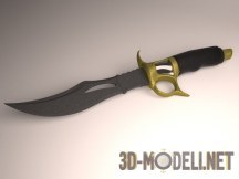 3d-модель Нож Low-Poly