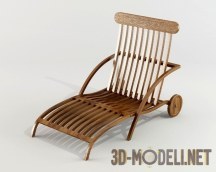 3d-модель Кресло-шезлонг на колесиках сзади