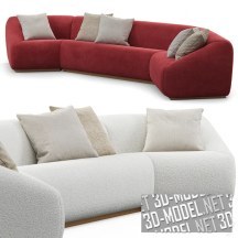 3d-модель Секционный диван Stahl band pouf