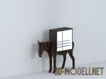3d-модель Деревянный шкаф в форме пони