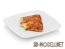 3d-модель Надкусанная пицца с салями