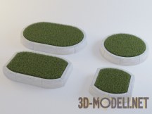 3d-модель Клумбы с зеленой травой