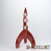 3d-модель Игрушечная ракета Tintin Rocket