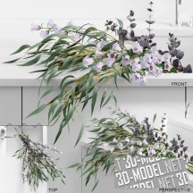 3d-модель Цветы в кухонной мойке