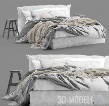 3d-модель Кровать с постельным бельем Hale Mercantile Co