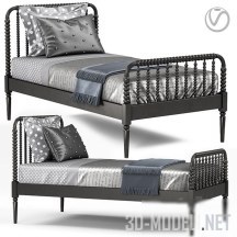3d-модель Кровать Crate & Barrel Jenny Lind