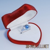 3d-модель Подарочная коробка и кольцо