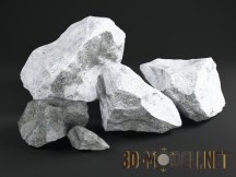 3d-модель Камни белого цвета