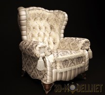 3d-модель Классическое кресло Zanaboni Asia bergere
