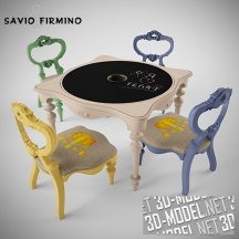 3d-модель Savio Firmino стол и стулья