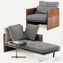 3d-модель Набор мебели Minotti Luggage и Joy Jut Out