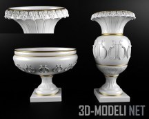 3d-модель Две каменные вазы