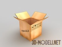 3d-модель Картонная коробка Low-Poly