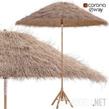 3d-модель Пляжный зонт из бамбука
