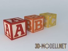 3d-модель Кубики с буквами