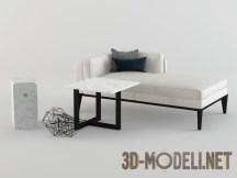 3d-модель Софа и квадратный столик