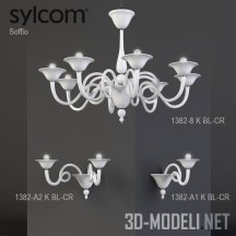 3d-модель Набор светильников Sylcom Soffio 1382-8 +A1+A2
