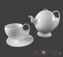 3d-модель Чайник и чашка необычной формы