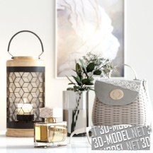 3d-модель Набор нежного декора и парфюм от Zara Home