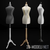 3d-модель Портновский манекен, три варианта