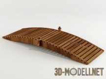 3d-модель Невысокий мостик из дерева