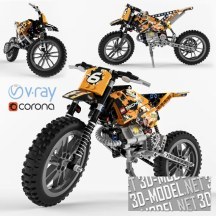 3d-модель Кроссовый мотоцикл LEGO Technic 42007
