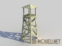 3d-модель Деревянная наблюдательная вышка