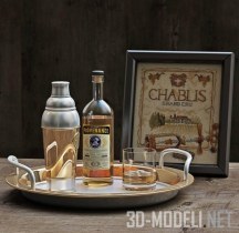 3d-модель Натюрморт с виски