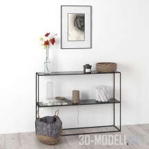 3d-модель Консольный столик и корзинки