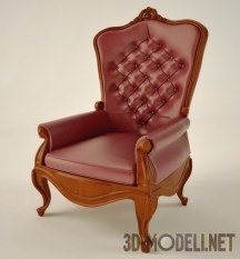 3d-модель Классическое кабинетное кресло