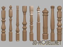 Набор 3D моделей балясин