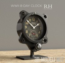 3d-модель Часы Restoration Hardware WWII 8