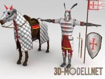3d-модель Тамплиер – кавалерист