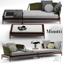 3d-модель Модульный диван Minotti Indiana