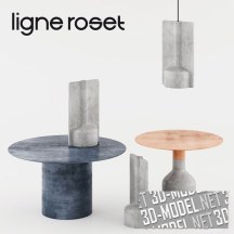 3d-модель Кофейный стол Oxydation и Terracota lamp & vase от Ligne Roset