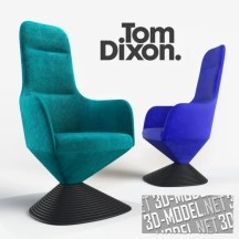 3d-модель Кресло Tom Dixon (3 цвета)