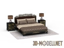 3d-модель Кровать с роскошным декором
