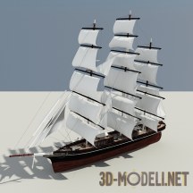 3d-модель Прогулочный парусник