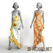 3d-модель Женский манекен в летнем сарафане