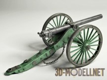 3d-модель Пушка времен гражданской войны