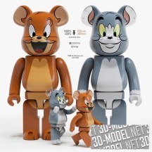 3d-модель Фигурки Bearbrick (Tom and Jerry)
