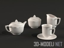 3d-модель Рифленый чайный набор