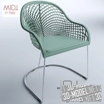 3d-модель Легкое кресло Midj Sedie Guapa P